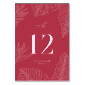 トロピカルモダンテーブル番号カード テーブルナンバー (正面)