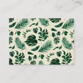 トロピカルモダンテーマの結婚ウェブサイトRSVP エンクロージャーカード (裏面)