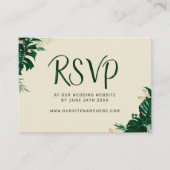 トロピカルモダンテーマの結婚ウェブサイトRSVP エンクロージャーカード