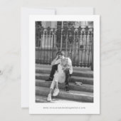 トロピカルモダンネームスタイリッシュの目的地の結婚式 セーブザデート (裏面)