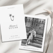 トロピカルモダンネームスタイリッシュの目的地の結婚式 セーブザデート