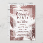 トロピカルモダンバラ金ゴールドパームビーチ退職 招待状 (正面/裏面)