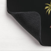 トロピカルモダンパームツリーズエレガントブラック マウスパッド (コーナー)