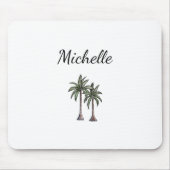 トロピカルモダンパームツリーズビーチパーソナライズされた マウスパッド (正面)