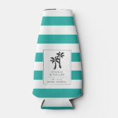 トロピカルモダンパームツリーズ結婚式の引き出物 ボトルクーラー (正面)