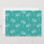 トロピカルモダンパームツリーブライダルシャワー招待 招待状 (裏面)