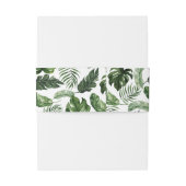 トロピカルモダンパームフィロデンドロンリーフタイポグラフィ 招待状ベリーバンド (裏面例)