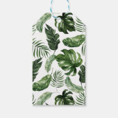 トロピカルモダンパームリーフサボテンタイポグラフィ ギフトタグ (裏面)