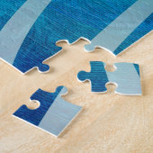 トロピカルモダンビーチパームツリーズサンセットバケーション ジグソーパズル (側面)