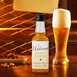 トロピカルモダンビーチヒトデ婚礼パーティー リキュールボトルラベル