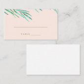 トロピカルモダンビーチ結婚式エスコートカード プレイスカード (正面/裏面)