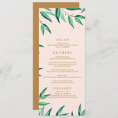 トロピカルモダンビーチ結婚式メニュー メニュー (正面/裏面)