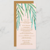 トロピカルモダンビーチ結婚式メニュー メニュー (正面/裏面)