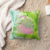 トロピカルモダンピンクフラミンゴ装飾用クッション クッション (ブランケット)