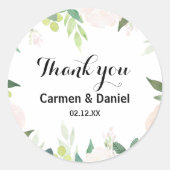 トロピカルモダンフローラお願い ラウンドシール (正面)