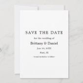 トロピカルモダンフローラ写真Save The Date Card セーブザデート (裏面)