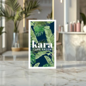 トロピカルモダンブティックサロンデザイナーネイビー 名刺