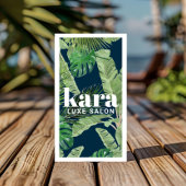 トロピカルモダンブティックサロンデザイナーネイビー 名刺