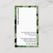 トロピカルモダンブティックサロンデザイナーブラック 名刺 (裏面)