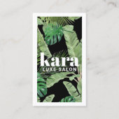 トロピカルモダンブティックサロンデザイナーブラック 名刺 (正面)