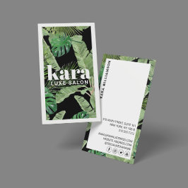 トロピカルモダンブティックサロンデザイナーブラック 名刺