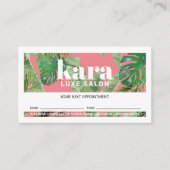 トロピカルモダンブティックサロンピンクアポイントメント ロイヤリティカード (正面)