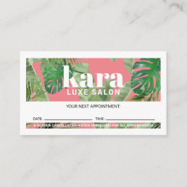 トロピカルモダンブティックサロンピンクアポイントメント ロイヤリティカード