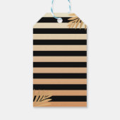 トロピカルモダンブラック金ゴールドパイナップル ギフトタグ (裏面)