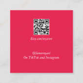 トロピカルモダンボタニカルイヤリングディスプレイ スクエア名刺 (裏面)