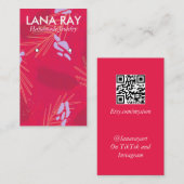 トロピカルモダンボタニカルイヤリングディスプレイ 名刺 (正面/裏面)