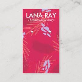 トロピカルモダンボタニカルイヤリングディスプレイ 名刺