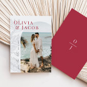 トロピカルモダン保存の日付カード セーブザデート