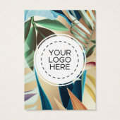 トロピカルモダン花模様イヤリングディスプレイカード (裏面)