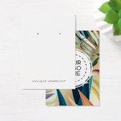 トロピカルモダン花模様イヤリングディスプレイカード (デスク)