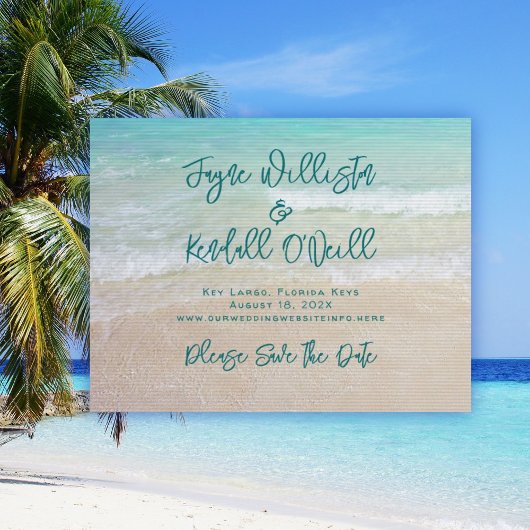 トロピカルモダン・ウォーターが日結婚付カードを保存