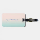 トロピカルモダン、グリッターヤシの木 ラゲッジタグ (裏面横)