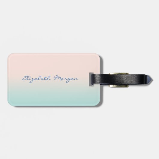 トロピカルモダン、グリッターヤシの木 ラゲッジタグ (裏面横)