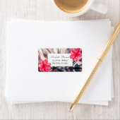 トロピカルモダン,ハイビスカス抽象芸術 ラベル (インサイチュ)