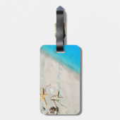 トロピカルモダン、ビーチ、星 ラゲッジタグ (裏面縦)