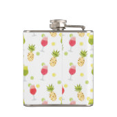 トロピカルモノグラムのカクテル&フルーツパターン フラスク (裏面)