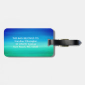 トロピカルモノグラムネオンビーチブルーグリーン ラゲッジタグ (裏面横)