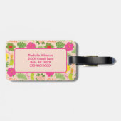 トロピカルモノグラムハワイアンフラワーアロハフラ女性 ラゲッジタグ (裏面横)