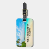 トロピカルモノグラム旅行荷物タグ ラゲッジタグ (正面縦)