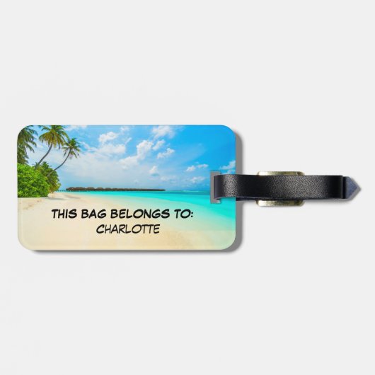 トロピカルモノグラム旅行荷物タグ ラゲッジタグ (裏面横)