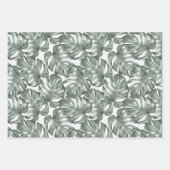 トロピカルモモダンンステラハワイアン ラッピングペーパーシート (正面)
