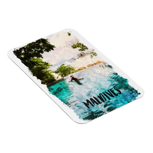 トロピカルモルディブインディアン海風景 マグネット (右側)