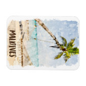 トロピカルモルディブビーチビューシーナリー マグネット (横)