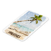 トロピカルモルディブビーチビューシーナリー マグネット (左側)