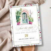 トロピカルモロッコの出入り口結婚の水色 セーブザデート