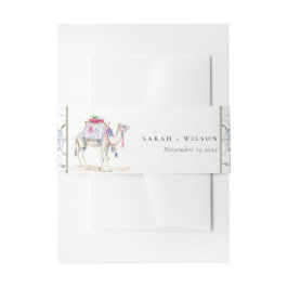 トロピカルモロッコの出入り口結婚の水色 招待状ベリーバンド